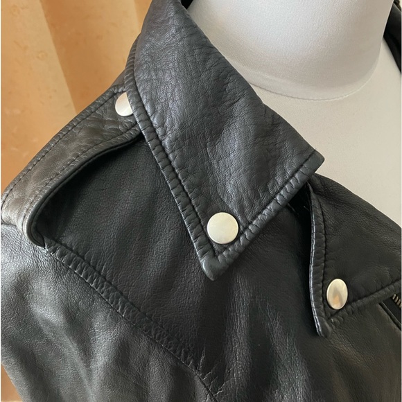 Gently Used Classic Leather Moto Jacket. - Picture 10 of 12